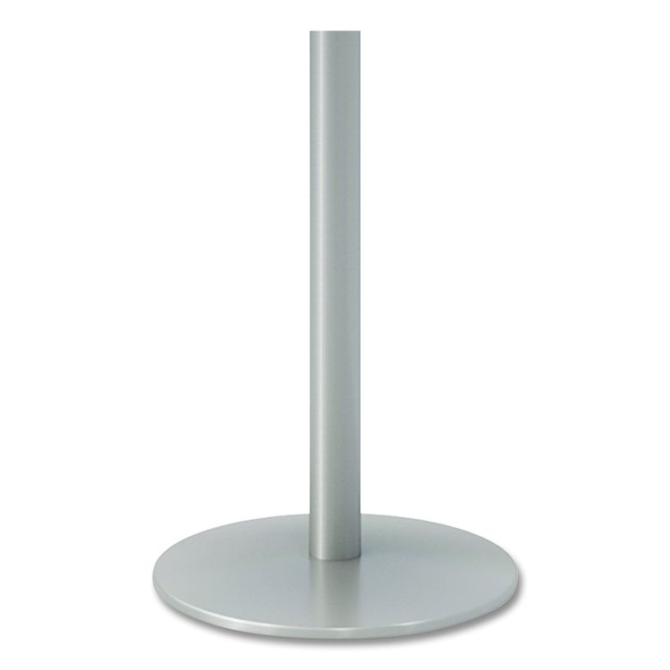 Pedestal Bistro Table with Four Yellow Kool Series Barstools, Round, 36"Dia x 41h, Designer White
