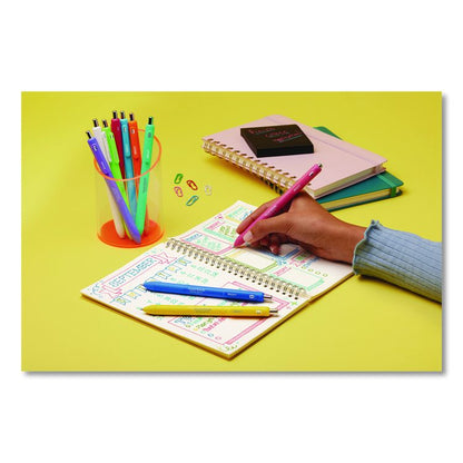 InkJoy Gel Bright Gel Pen, Retractable, Medium 0.7 mm, Assorted Ink and Barrel Colors, 6/Pack