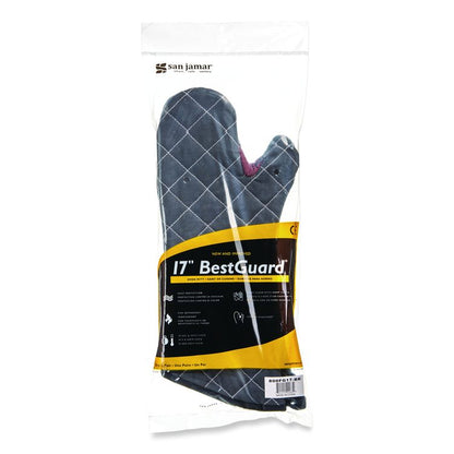 Bestguard Oven Mitt, 17", WebGuard Plus Fabric, Black, Pair