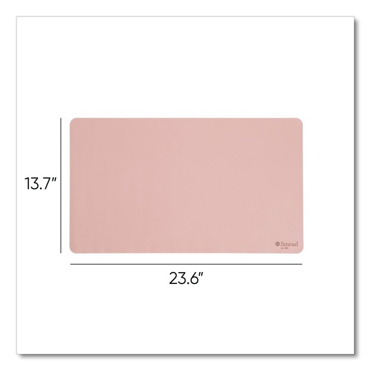 Vegan Leather Desk Pads, 23.6" x 13.7", Light Pink
