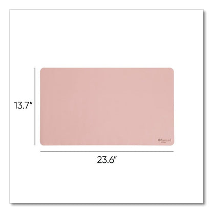 Vegan Leather Desk Pads, 23.6" x 13.7", Light Pink