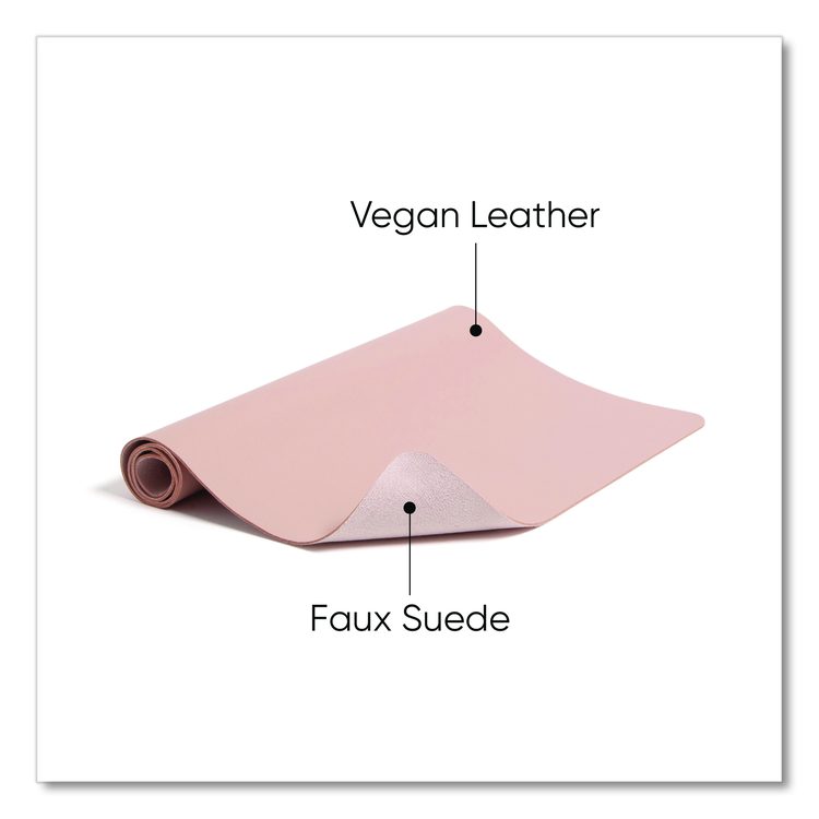 Vegan Leather Desk Pads, 23.6" x 13.7", Light Pink