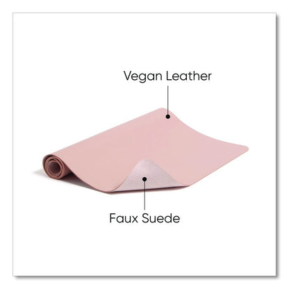 Vegan Leather Desk Pads, 23.6" x 13.7", Light Pink