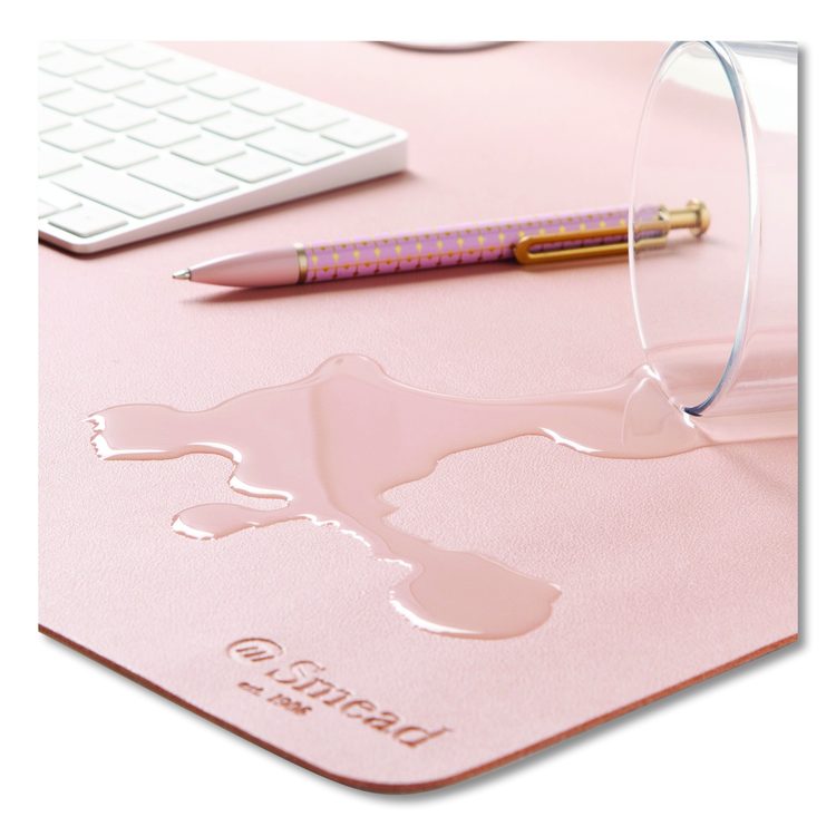 Vegan Leather Desk Pads, 23.6" x 13.7", Light Pink