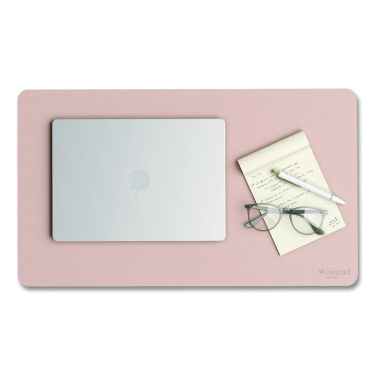 Vegan Leather Desk Pads, 23.6" x 13.7", Light Pink