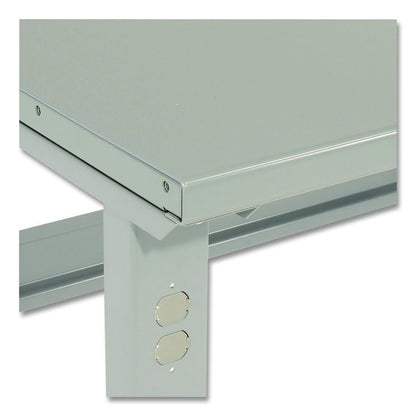 Standard Duty Steel Top Adjustable Height Workbench, 2,000 lbs, 72 x 30 x 30.88 to 36.88, Gray