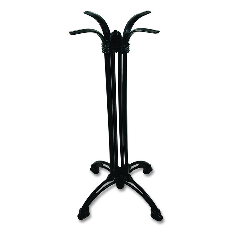 Topalit Tables, Round, 24" dia x 42"h, Silver Top, Black Aluminum Base/Legs