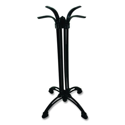 Topalit Tables, Round, 24" dia x 42"h, Washington Pine Top, Black Aluminum Base/Legs