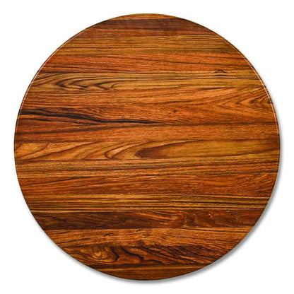 Topalit Tables, Round, 24" dia x 44"h, Teak Top, Black Iron Base/Legs