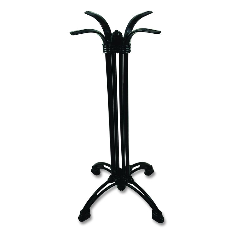 Topalit Tables, Square, 32 x 32 x 44, Washington Pine Top, Black Iron Base/Legs