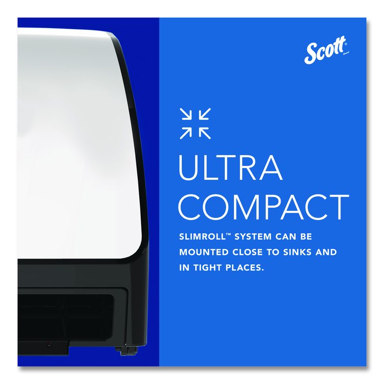 Slimroll Electronic Towel Dispenser, 12.35 x 7.25 x 11.8, White/Black