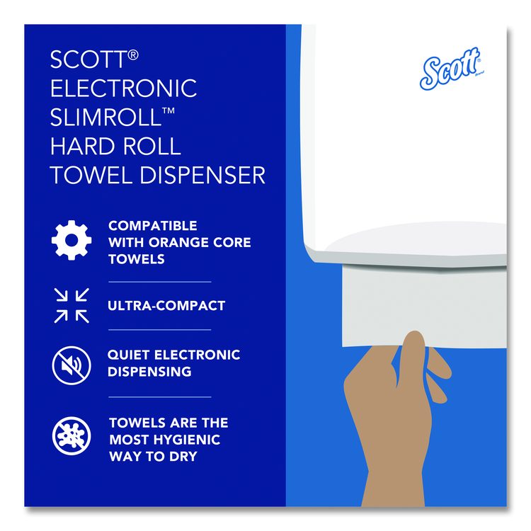 Slimroll Electronic Towel Dispenser, 12.35 x 7.25 x 11.8, White/Black
