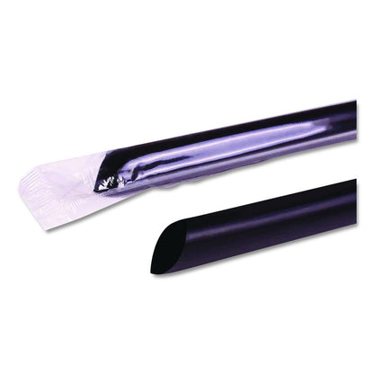 Boba Straws, 9", Plastic, Black, 1,600/Carton