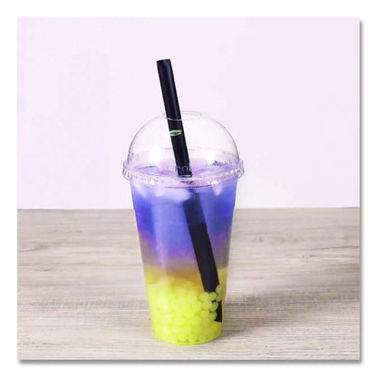 Boba Straws, 9", Plastic, Black, 1,600/Carton
