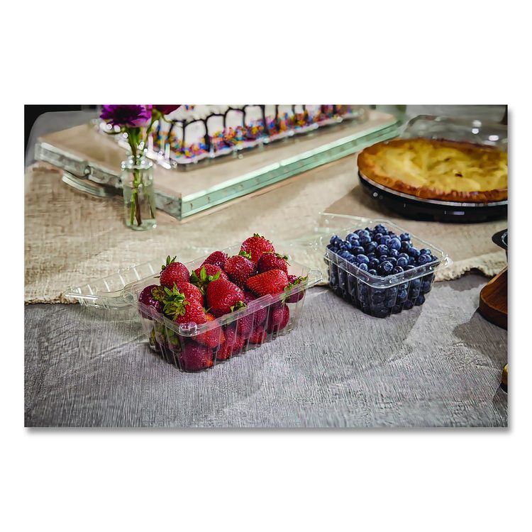 Blueberry Modular Clamshell, 32 oz, 7.25 x 7.5 x 3.06, Clear, Plastic, 180/Carton