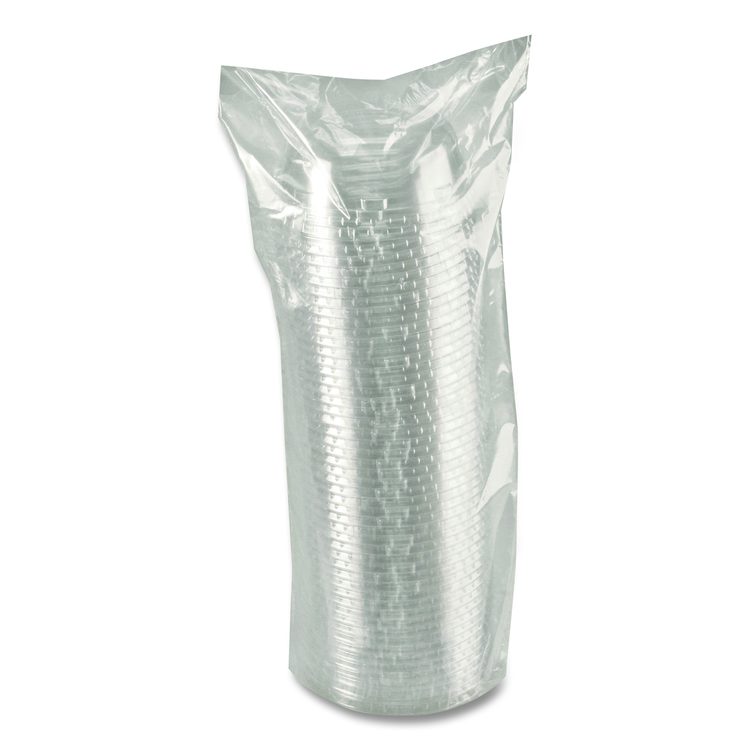 Kal-Clear/Nexclear Drink Cup Lids, Squat Dome Lid with 1.75" Hole, Fits 32 oz Cold Cups, Plastic, Clear, 500/Carton