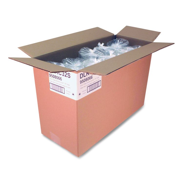 Kal-Clear/Nexclear Drink Cup Lids, Squat Dome Lid with 1.75" Hole, Fits 32 oz Cold Cups, Plastic, Clear, 500/Carton