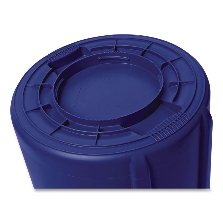 Brute Container, 10 gal, Plastic, Blue