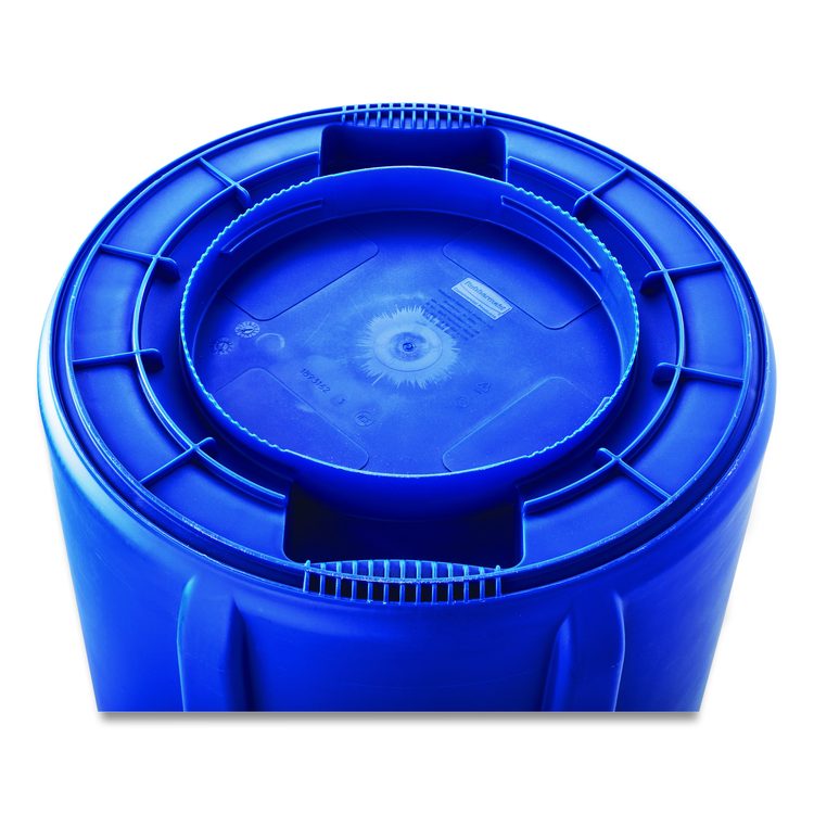 Brute Container, 10 gal, Plastic, Blue