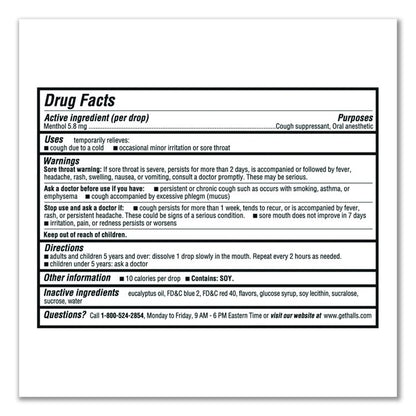 Triple Action Cough Drops, Cherry, 30/Bag, 12 Bags/Box