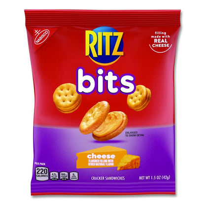 Ritz Bits, Cheese, 1.5 oz Packs, 60/Carton