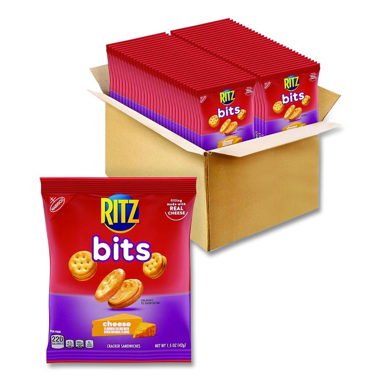 Ritz Bits, Cheese, 1.5 oz Packs, 60/Carton