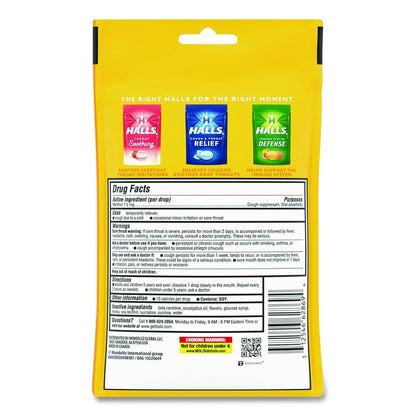 Triple Action Cough Drops, Honey-Lemon, 30/Bag, 12 Bags/Box
