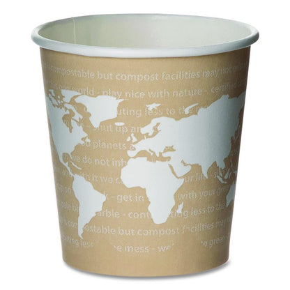 WorldArt Hot Cups, 4 oz, Paper, Tan, 1,000/Carton