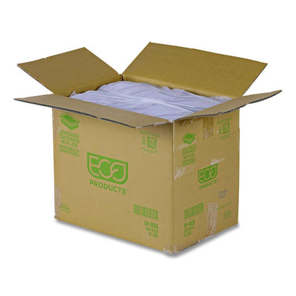 Renewable and Compostable Rectangular Deli Containers with Lid, 8 oz, 3 x 4.83 x 1.5, Clear, Plastic, 50/Pack, 4 Packs/Carton