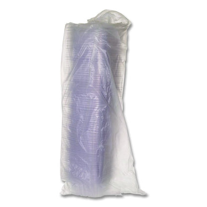 Renewable and Compostable Rectangular Deli Containers with Lid, 12 oz, 2 x 4 x 2, Clear, Plastic, 100/Pack, 3 Packs/Carton