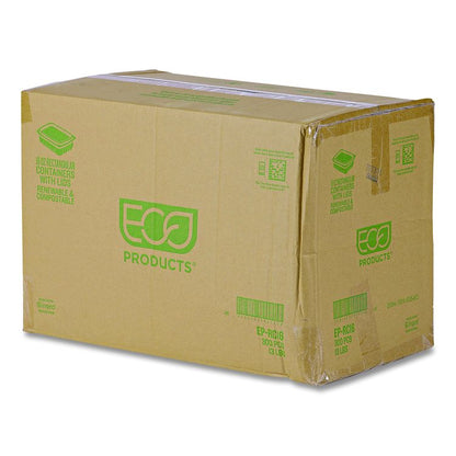 Renewable and Compostable Rectangular Deli Containers with Lid, 16 oz, 3 x 4 x 3, Clear, Plastic, 100/Pack, 3 Packs/Carton