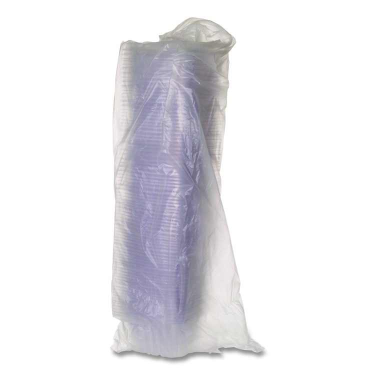 Renewable and Compostable Rectangular Deli Containers with Lid, 16 oz, 3 x 4 x 3, Clear, Plastic, 100/Pack, 3 Packs/Carton