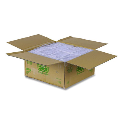 Renewable and Compostable Lids, Fits 5" Square Containers, Clear, Plastic, 50/Pack, 8 Packs/Carton