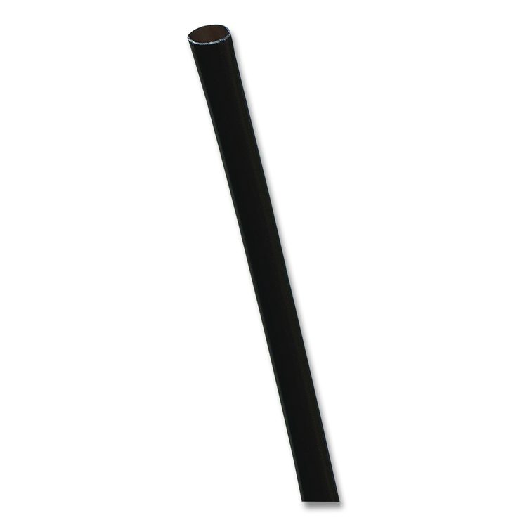 Unwrapped Straw, 5.75", Plastic, Black, 20,000/Carton