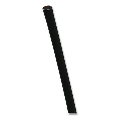 Unwrapped Straw, 5.75", Plastic, Black, 20,000/Carton