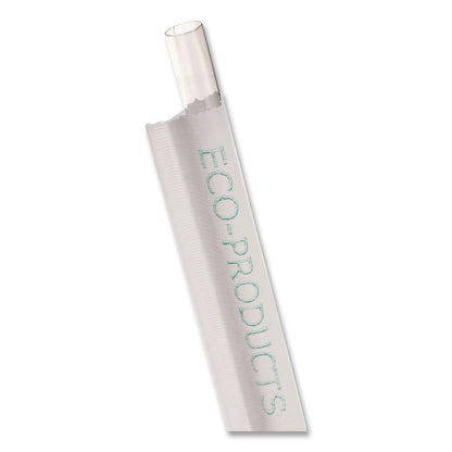 Wrapped Straw, 9.5", Plastic, Clear, 4,800/Carton