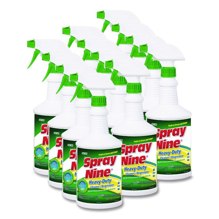 Heavy Duty Cleaner/Degreaser/Disinfectant, 32 oz, Trigger Spray Bottle, 12/Carton