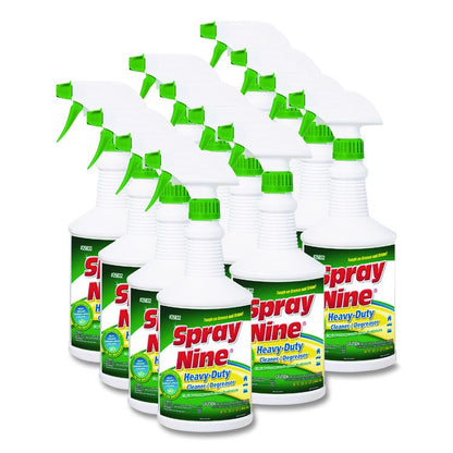Heavy Duty Cleaner/Degreaser/Disinfectant, 32 oz, Trigger Spray Bottle, 12/Carton