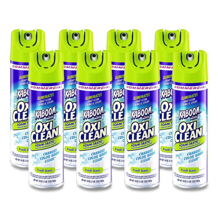 Foamtastic Bathroom Cleaner, Fresh Scent, 19 oz Aerosol Spray, 8/Carton