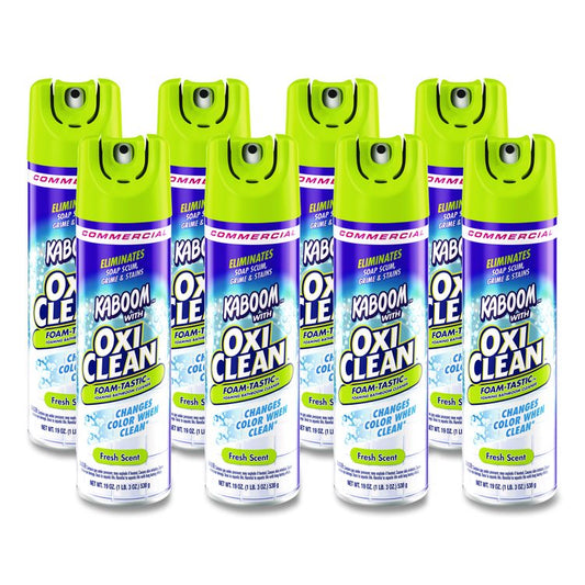 Foamtastic Bathroom Cleaner, Fresh Scent, 19 oz Aerosol Spray, 8/Carton
