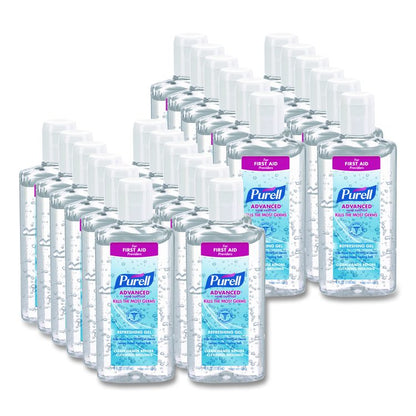 Advanced Hand Sanitizer Refreshing Gel, 4 oz Flip-Cap Bottle, Clean Scent, 24/Carton