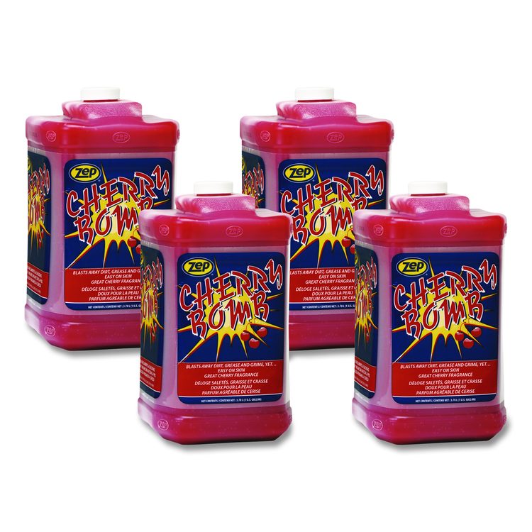 Cherry Bomb Hand Cleaner Refill, Cherry Scent, 1 gal, 4/Carton