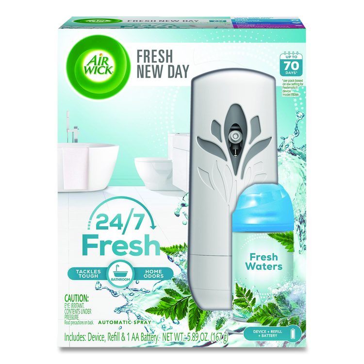 Freshmatic Life Scents Starter Kit, 5.89 oz Fresh Waters Refill/AA Battery