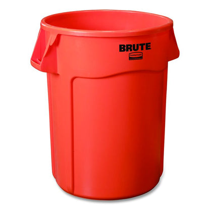 Brute Round Container, 32 gal, Resin, Orange