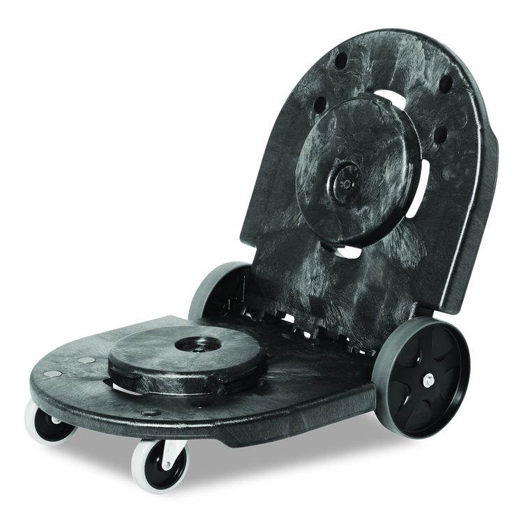 BRUTE Tandem Dolly, Two-Container, 400 lb Capacity, 20.25w x 45d x 8h, Black