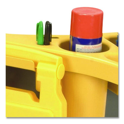BRUTE Standard Brute Rim Caddy, Four Compartments, Fits 32.5" Diameter Cans, 26.5 x 6.75, Yellow