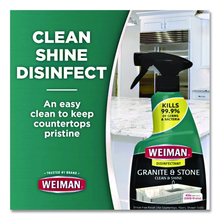 Granite Cleaner and Polish, Citrus Scent, 24 oz Spray Bottle, 6/Carton