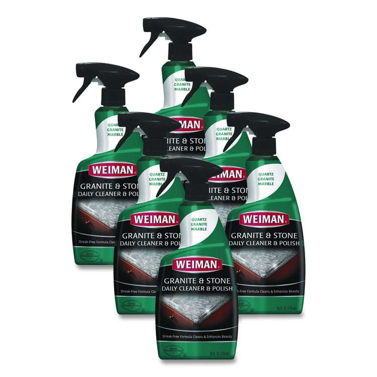 Granite Cleaner and Polish, Citrus Scent, 24 oz Spray Bottle, 6/Carton