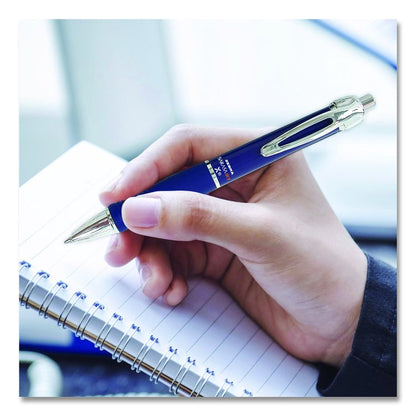 Sarasa Dry X10 Gel Pen, Retractable, Medium 0.7 mm, Blue Ink, Blue/Silver Barrel, 12/Pack
