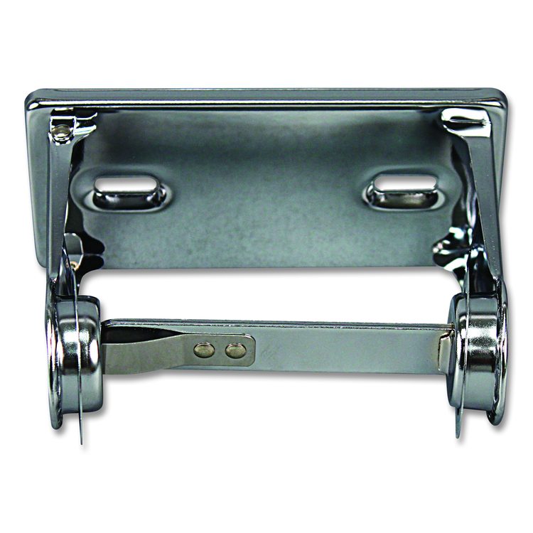 Single Roll Toilet Tissue Dispenser, 6.5 x 4.5 x 2.75, Chrome, 1 Dozen